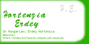 hortenzia erdey business card